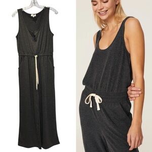 Rolla Coster Charcoal Sleeveless Drawstring Jumpsuit soft jersey size Large